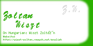 zoltan wiszt business card